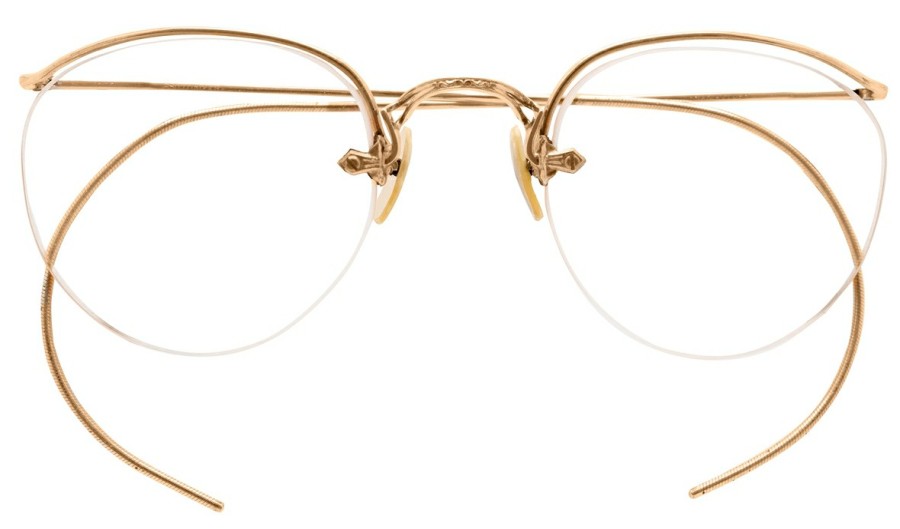 Timeless Eyewear Antique Gold Rimless 14K Rolled Gold Hot