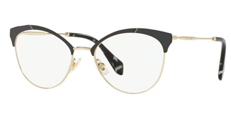 Miu Miu Mu 50Pv Pale Gold/Mt Black/Black New